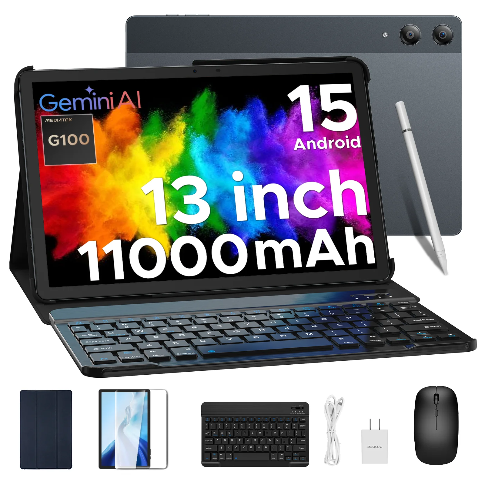 DOOGEE Tab E3 Pro 2-in-1 Tablet-PC 13-Zoll-Bildschirm Android 15 Gemini AI 32GB RAM (8+24) 256GB 11000mAh Akku Ultra-dünnes Smart Pad Image