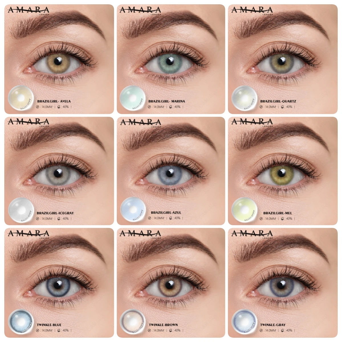 AMARA Natürliche Farbe Objektiv Augen 2 stücke Farbe Kontaktlinsen Für Auge Blau Schönheit Kontaktlinsen Auge Jahres Kosmetische Farbe objektiv Image