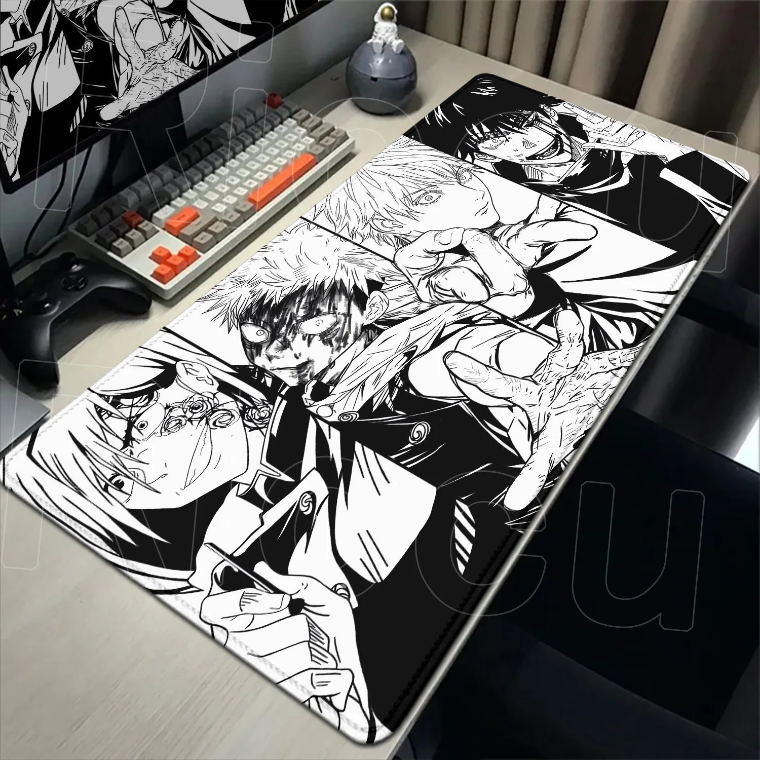 HD 60x30CM Schwarz Anime Jujutsu Kaisen XXL Mauspad Gojo Satoru Mauspads Computer Gaming Peripherie PC Zubehör Schreibtisch Matte Image
