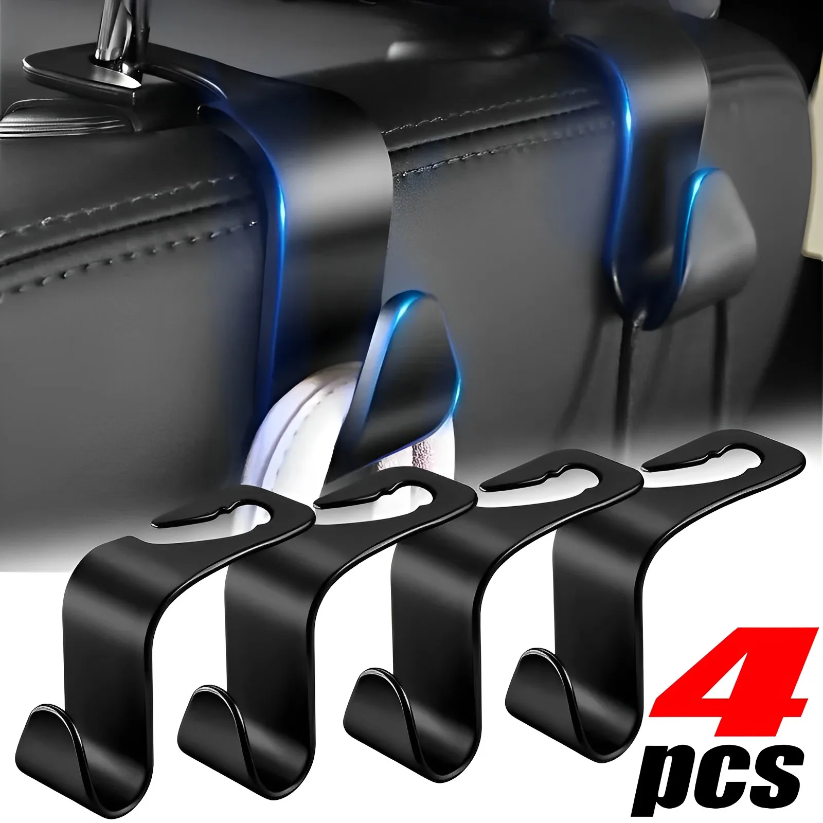 Universal Auto Rücksitz Haken Auto Innen Teile Tasche Beutel Lagerung Aufhänger Kopfstütze Halterung Hängen Halter Duarable Lager 20 kg Image