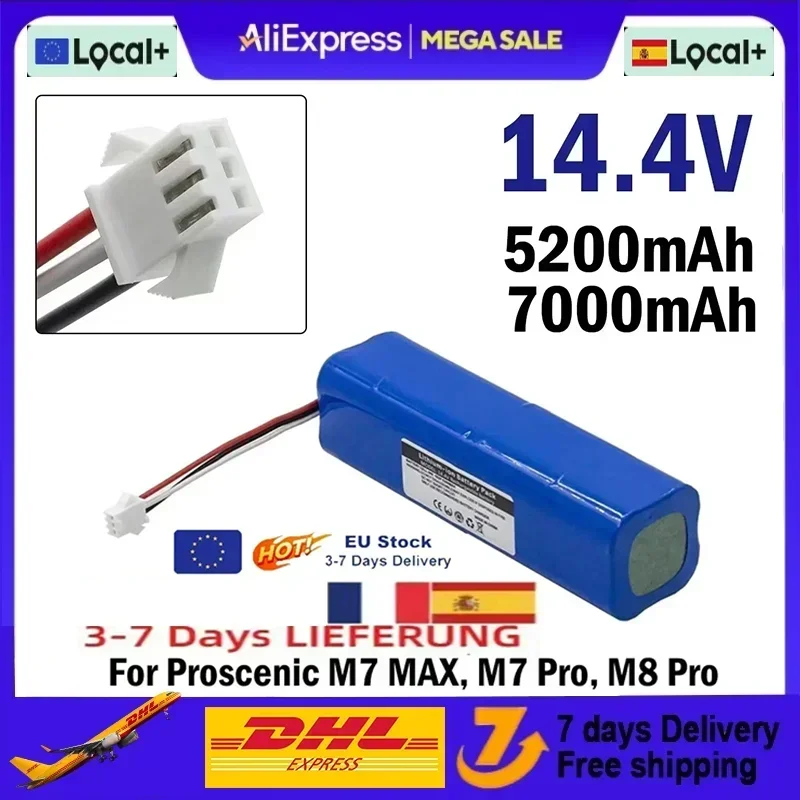 Für XiaoMi Lydsto R1 Viomi S9 Roidmi Eve Plus Wiederaufladbare Li-Ion Batterie Roboter Staubsauger R1 Batterie Pack12800mAh Image