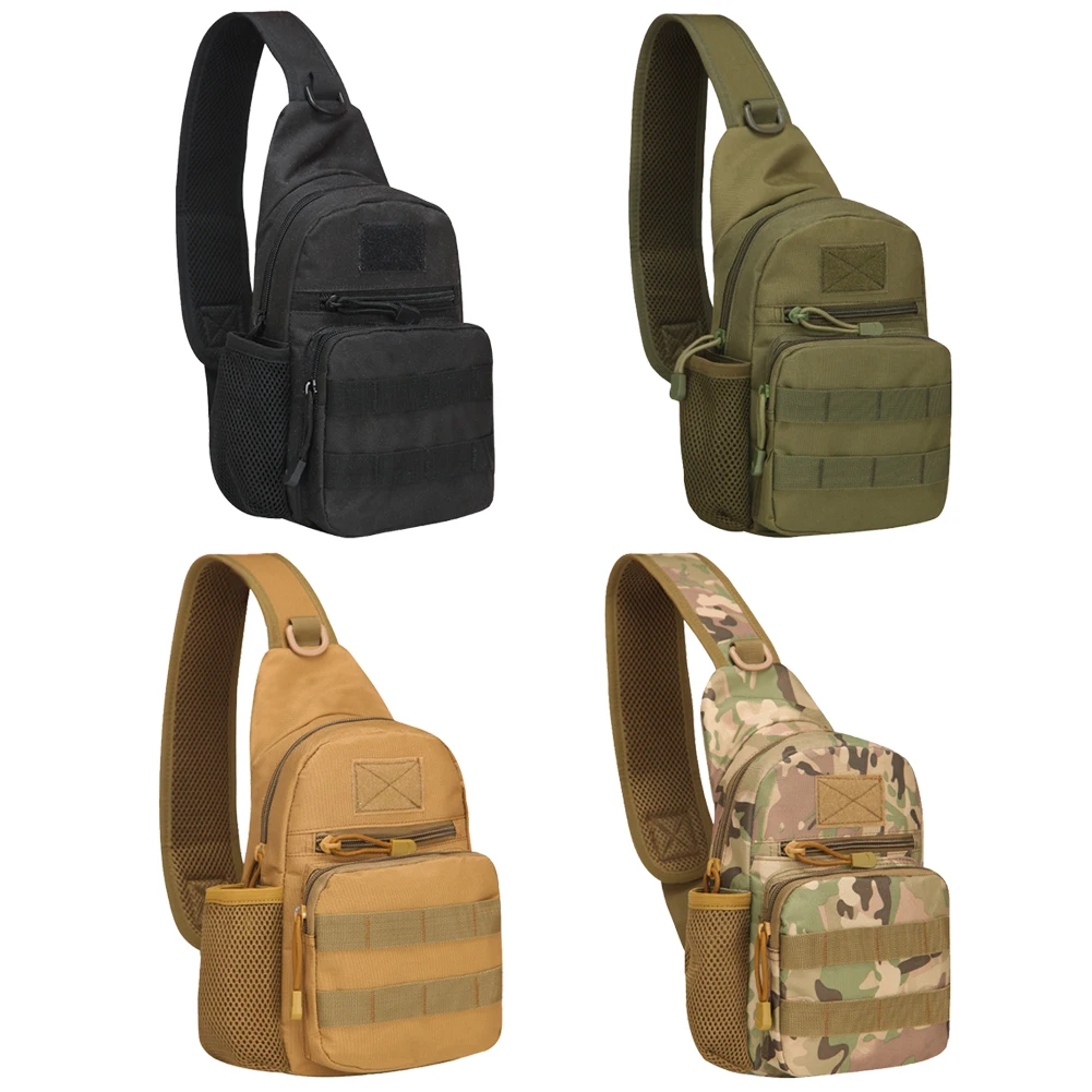 Outdoor Taktische Camouflage Wasserkocher Brust Pack Taschen Männer Wandern Rucksack Nylon Jagd Angeln Molle Armee Trekking Schulter Tasche Image