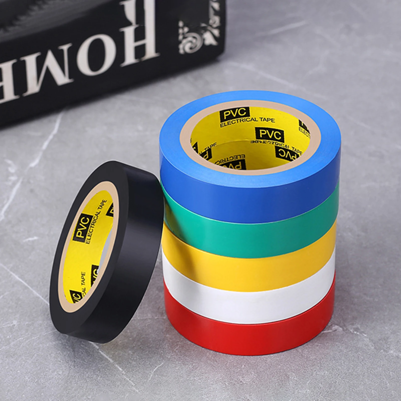 6 stücke elektrisches Band 15mm * 8m mehrfarbiges elektrisches Band elektrisches isolierendes Draht wickel band, das für Innen-Außen geeignet ist Image