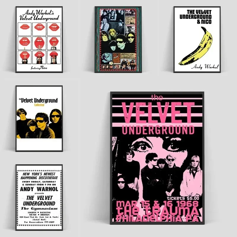 American Rock Band The V-Samt U-Underground Poster für Wanddekoration, Leinwandgemälde, Bürodekoration, Zuhause