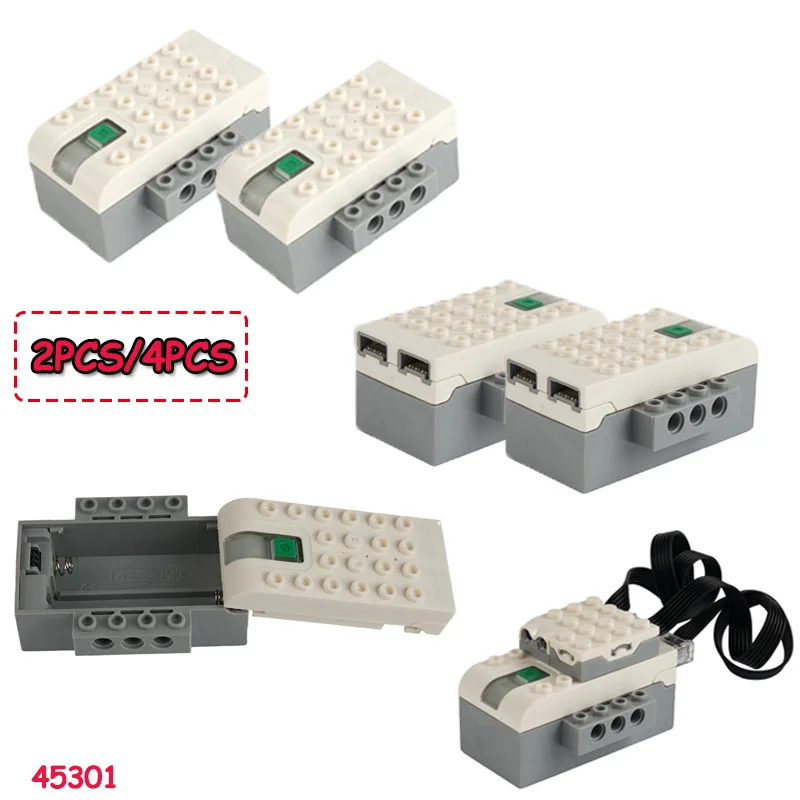 2 Stück/4 Stück 2.0 Smart Hub Technologie Bausteine USB-Hub 45301 Montage MOC Bausteine Spielzeug-Zubehör für Programmierroboter Image