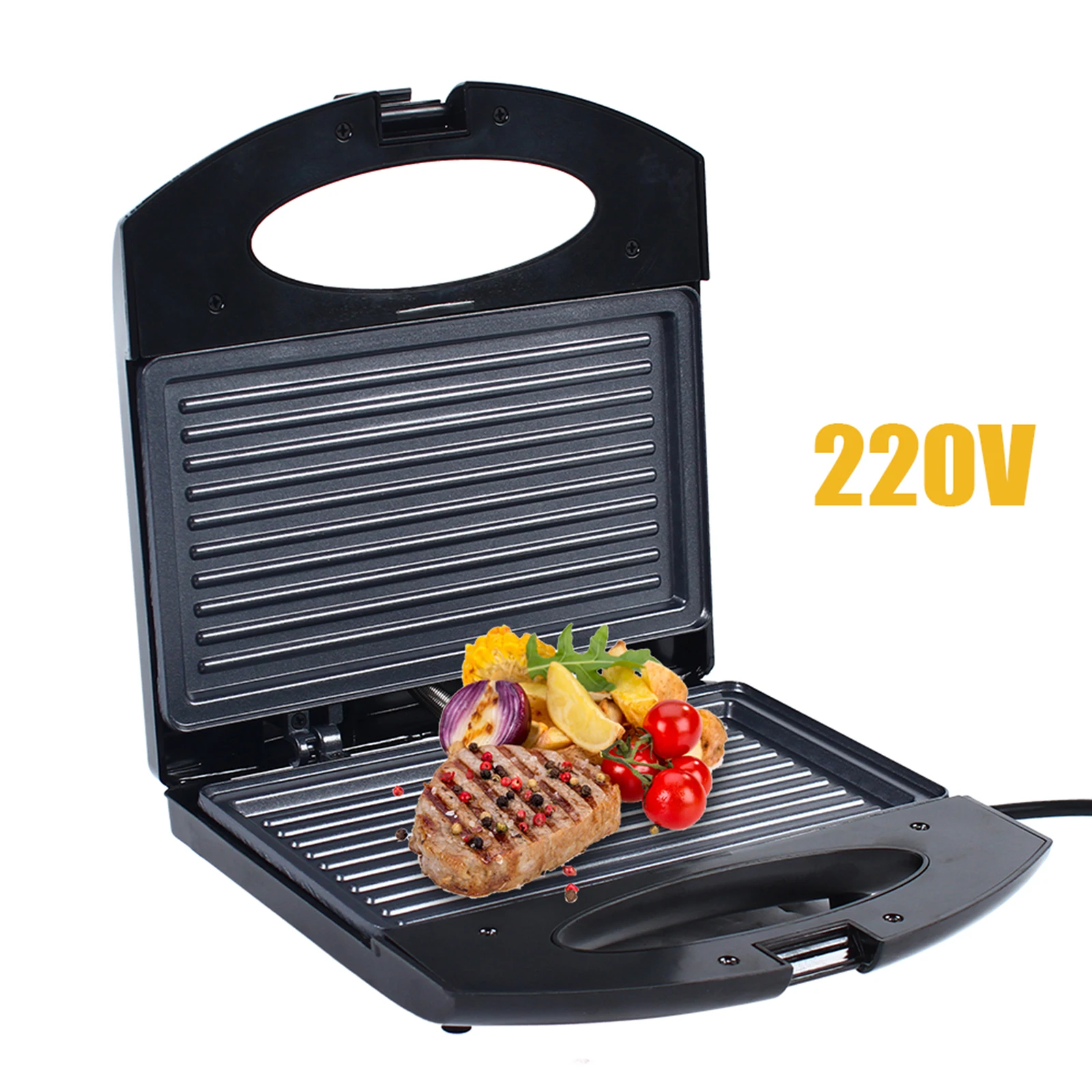850 W 220 V kleine elektrische Steakmaschine Steak-Grillmaschine Haushalts-Steak-Maschine für Heimküchen, um Steaks herzustellen Image