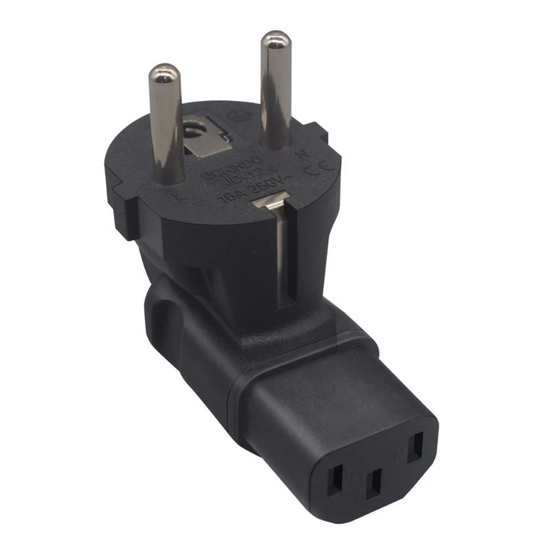 EU-auf-IEC320-C13-Netzteil, EU-Stecker auf IEC320-C13-Buchse, EU (4,8 mm), 2-poliger auf PDU/USV-Konvertierungsstecker, 10 A, 250 V Image