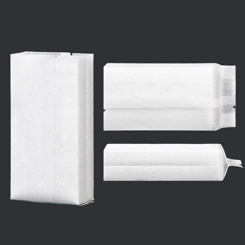 100 Stück weiße Baumwoll-Papiertüten mit offener Oberseite, Trockenfrüchte, Snacks, Kaffeebohnen, seitliche Zwickel, ölbeständig, heißsiegelnd, Geschenkverpackungsbeutel Image