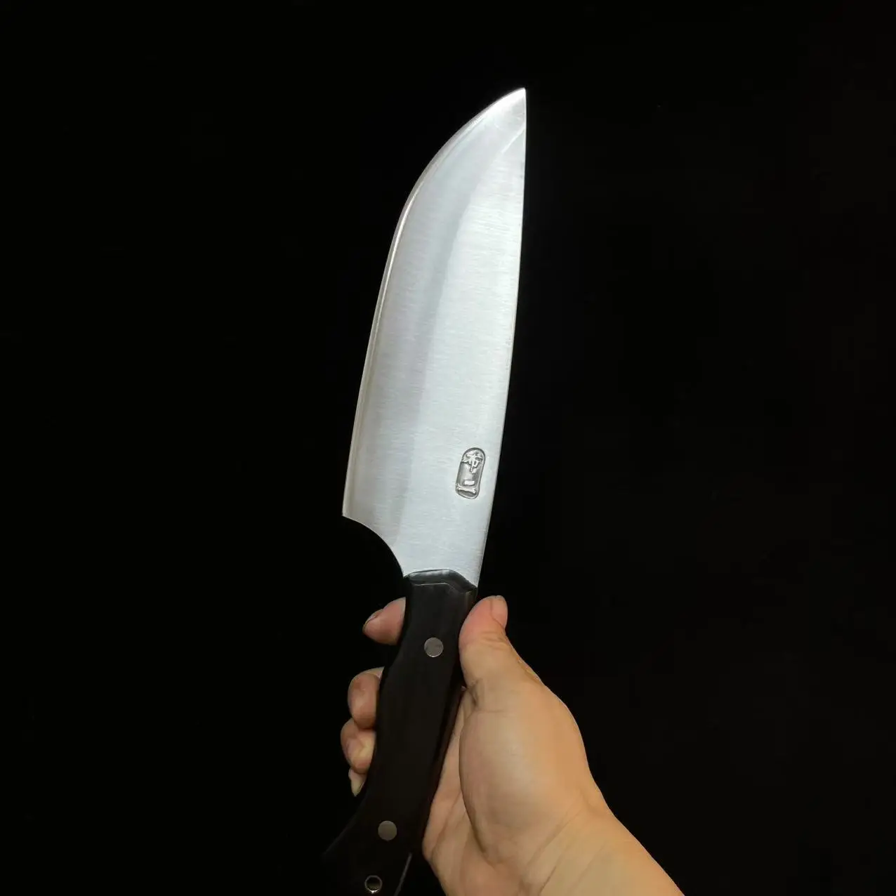 7-Zoll-Zerkleinerermesser BG42 Luftfahrt-Spezialstahlklinge Rasiermesser Scharfes Hackmesser Küchenmesser mit Abdeckung Hackknochen und Geflügelwerkzeuge Image