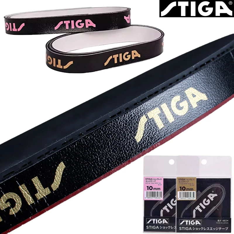 STIGA Tischtennisschläger Kantenschutzstreifen Selbstklebender Ping-Pong-Klingenschutzkante Antikollision 10 mm * 48 cm 1/2 Stück Image