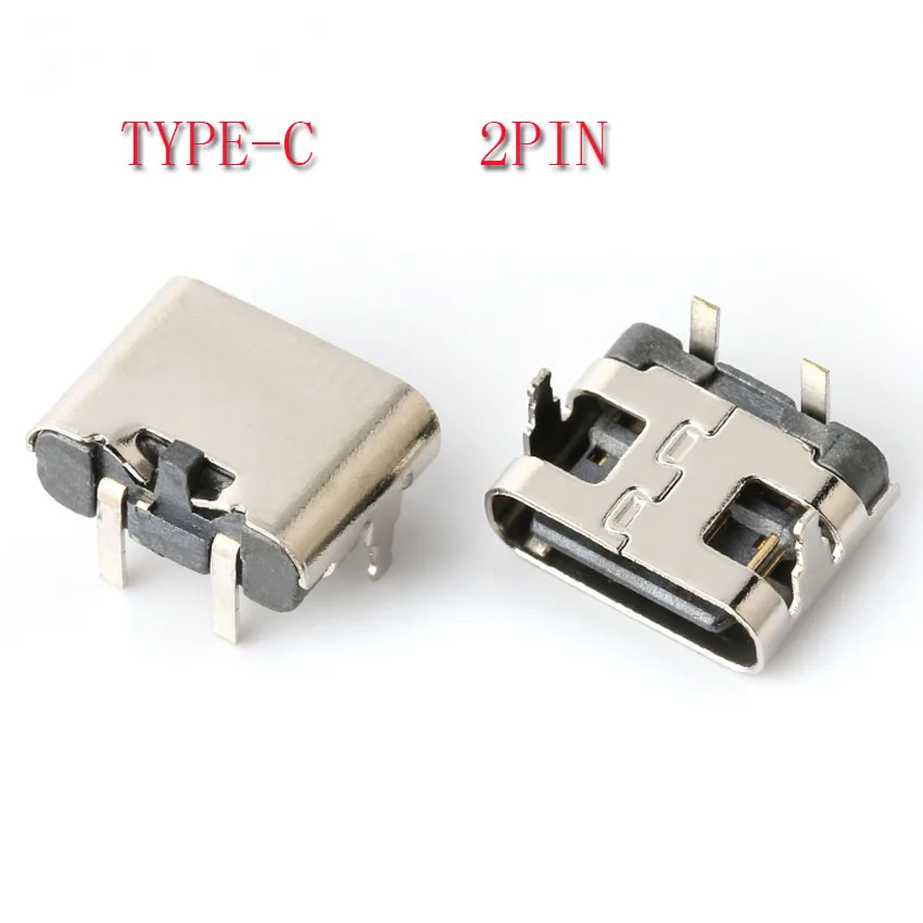 1–10 Stück Typ C 2-polig horizontal 90 ° Plug-in-Platine, schnelles Aufladen, Typ-C-Buchse, USB-Buchse, Plug-in-Stecker Image