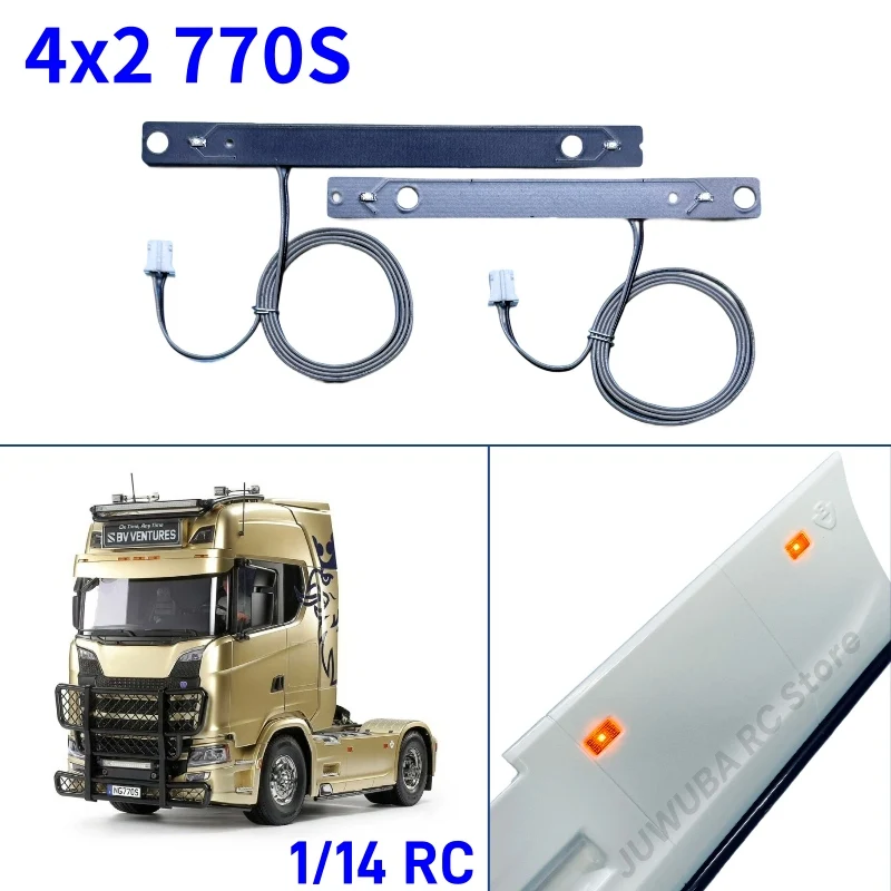 4x2 770S RC Spielzeug Lkw 1/14 Seite Rock Licht LED Platine Für Tamiya 1:14 RC Traktor Lkw 4X2 770S 56379 Teile Zubehör