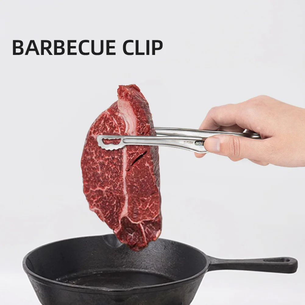 Grill Verbrühungsschutz Clip Edelstahl Küche Rindfleisch Lebensmittel Zange Ultraleicht Hitzebeständige Kochen Werkzeug Grill Liefert Image