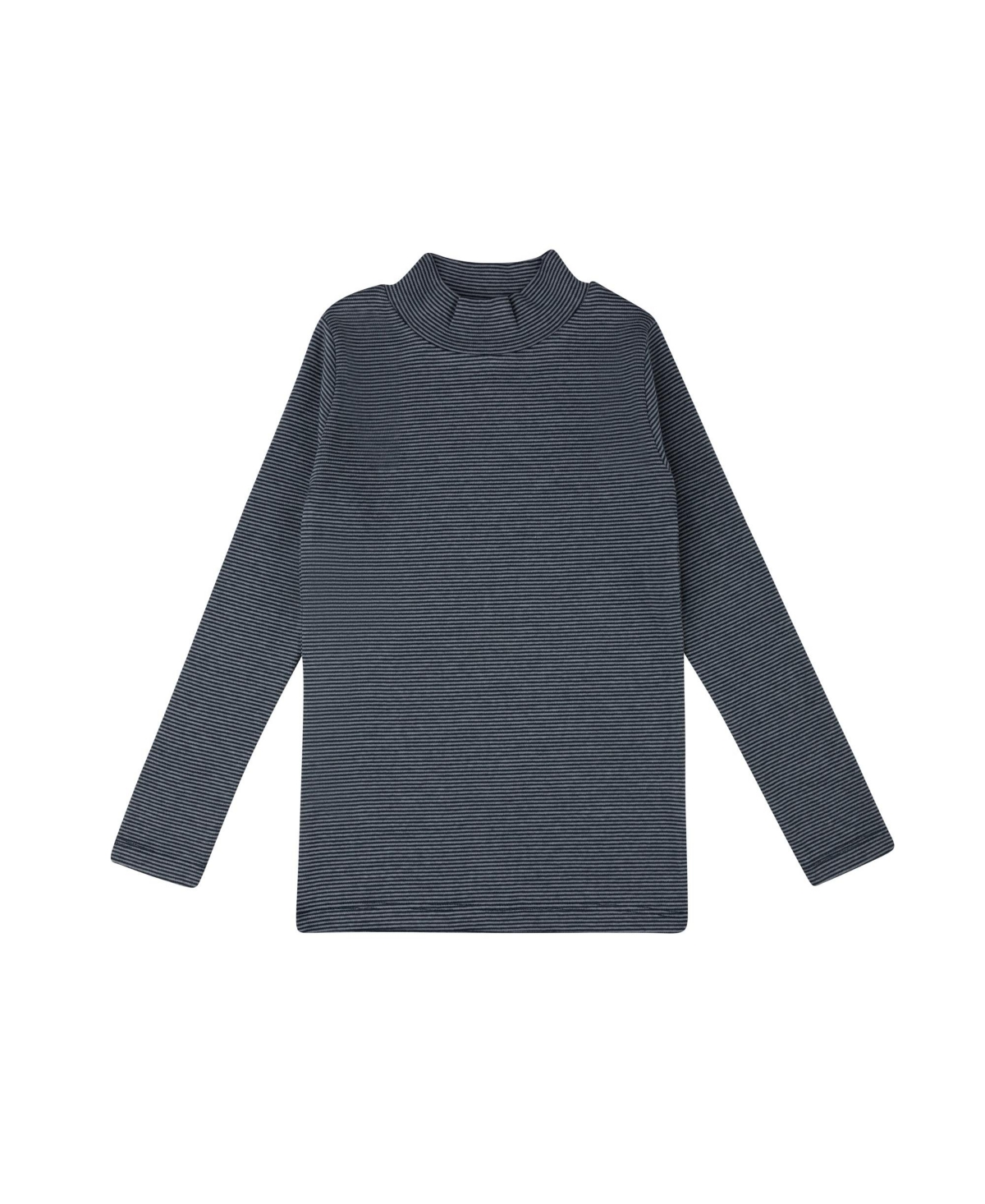 Ely's & Co. Girls' French Terry Autumn Kids Collection Turtle Neck Top - Baby, Little Kid, Big Kid - Navy