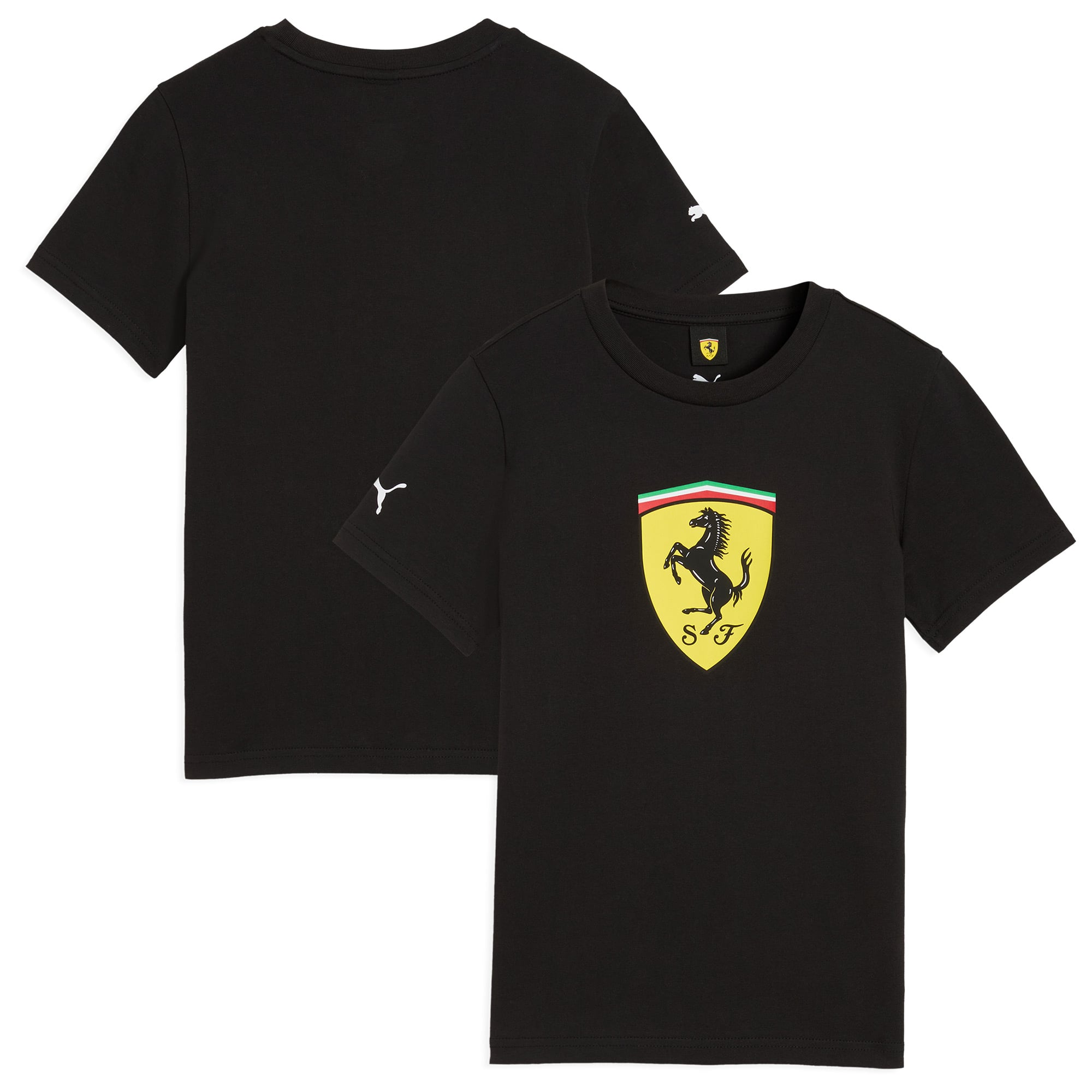 T-shirt Scuderia Ferrari Puma Large Shield - Noir - Enfants - unisexe Taille: 140