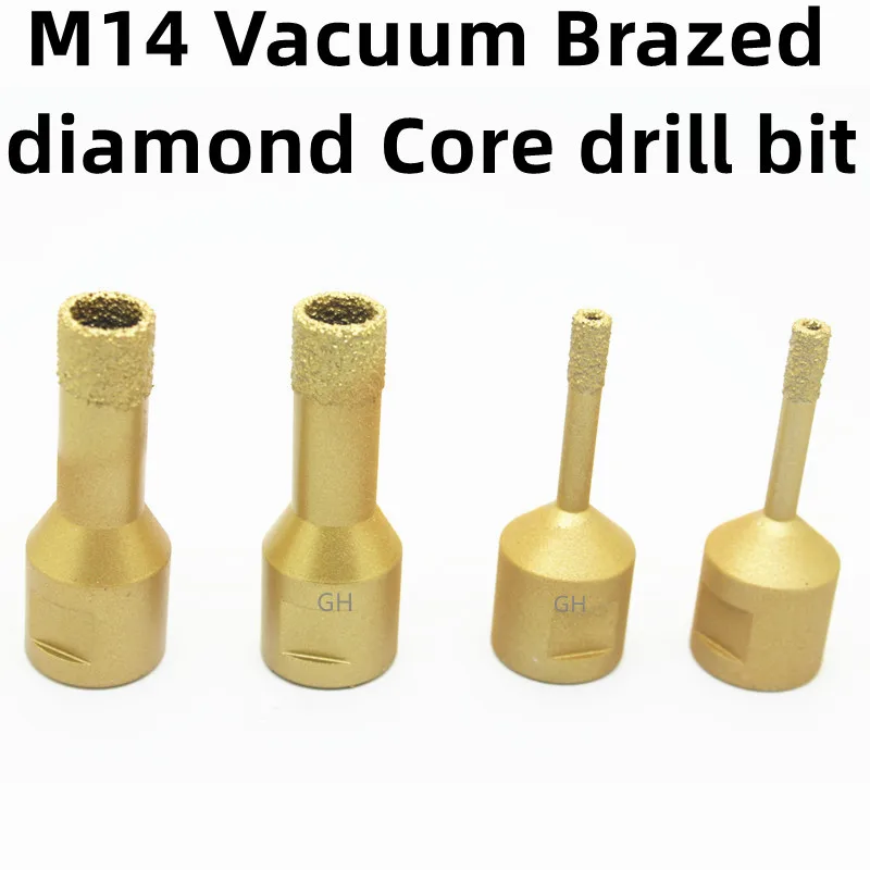 M14 Thread Diamond Core Drill Bit Dry Vacuum Brazed Ceramic Granite Marble Ston Tile Masonry Hole Saw tool for Angle Grinder 1pc Image