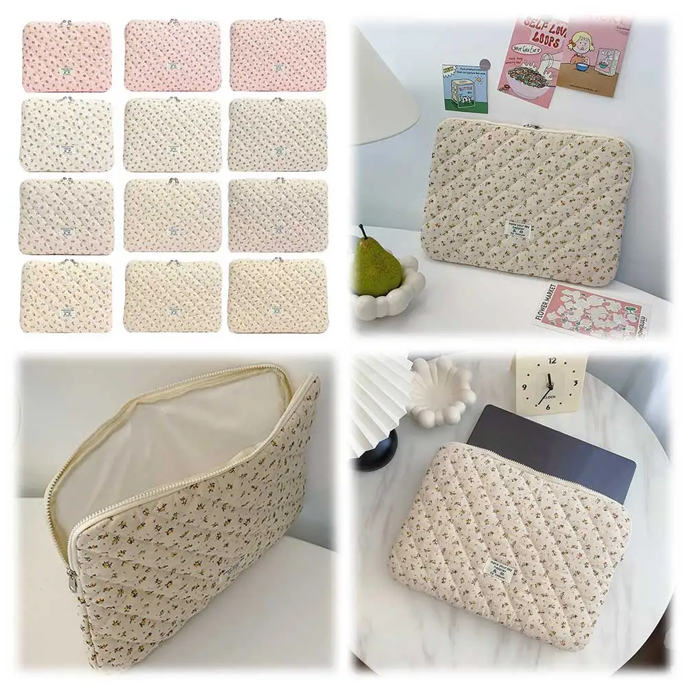 Étui de transport pour ordinateur portable imprimé de fleurs, étui de protection pour ordinateur portable, housse d