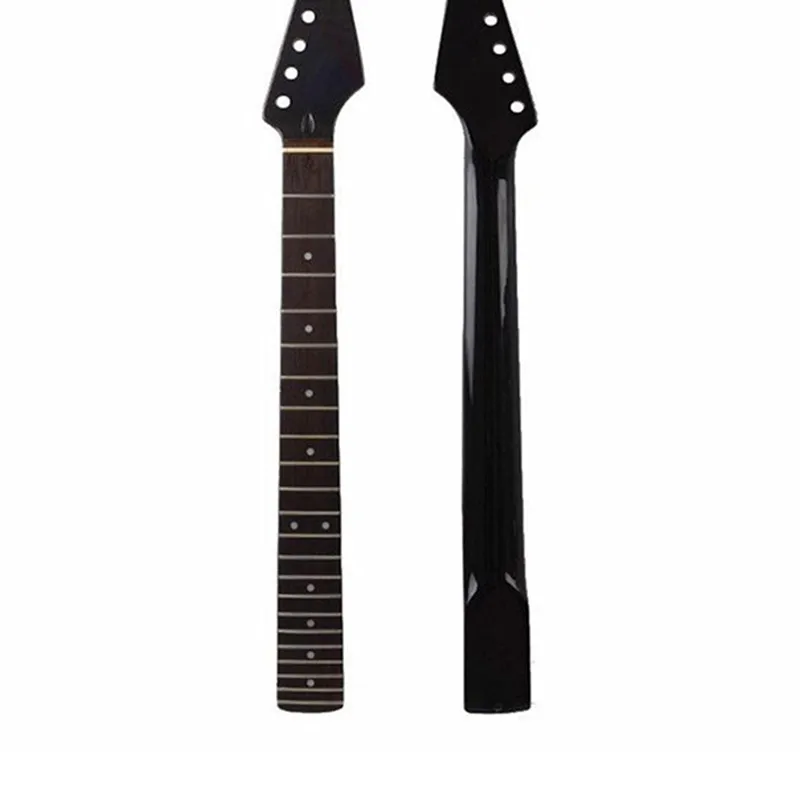 Disado 21 22 Bünde Ahorn E-Gitarre Hals Ahorn Griffbrett Inlay Punkte Schwarz Glänzende Farbe Gitarre Zubehör Teile Image