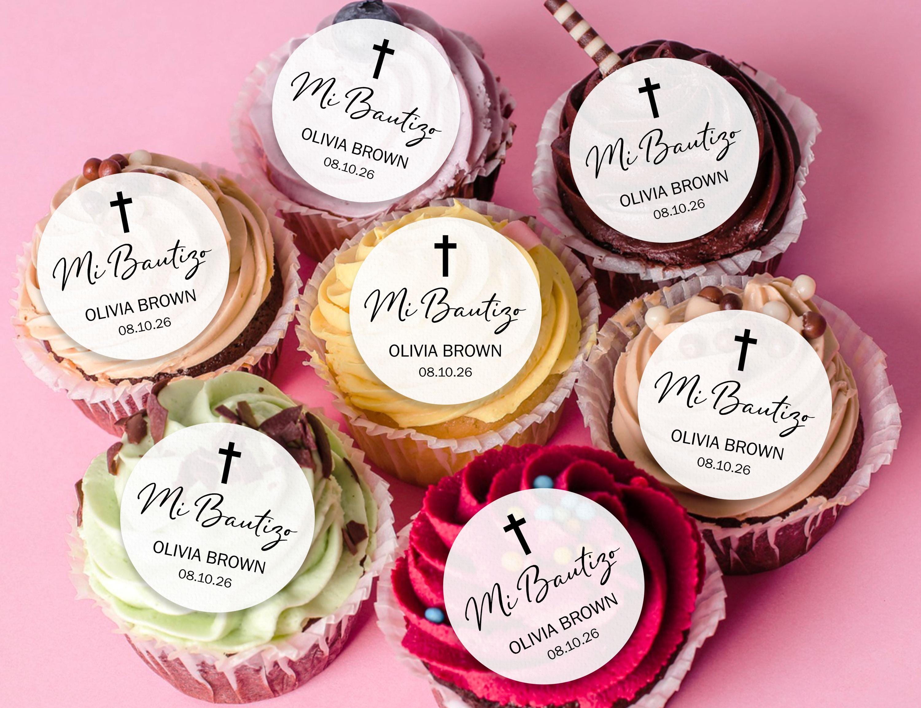 Decorazioni commestibili per cupcake e bevande per feste di compleanno/battesimo/decorazioni commestibili per cocktail/decorazioni per torte/decorazio