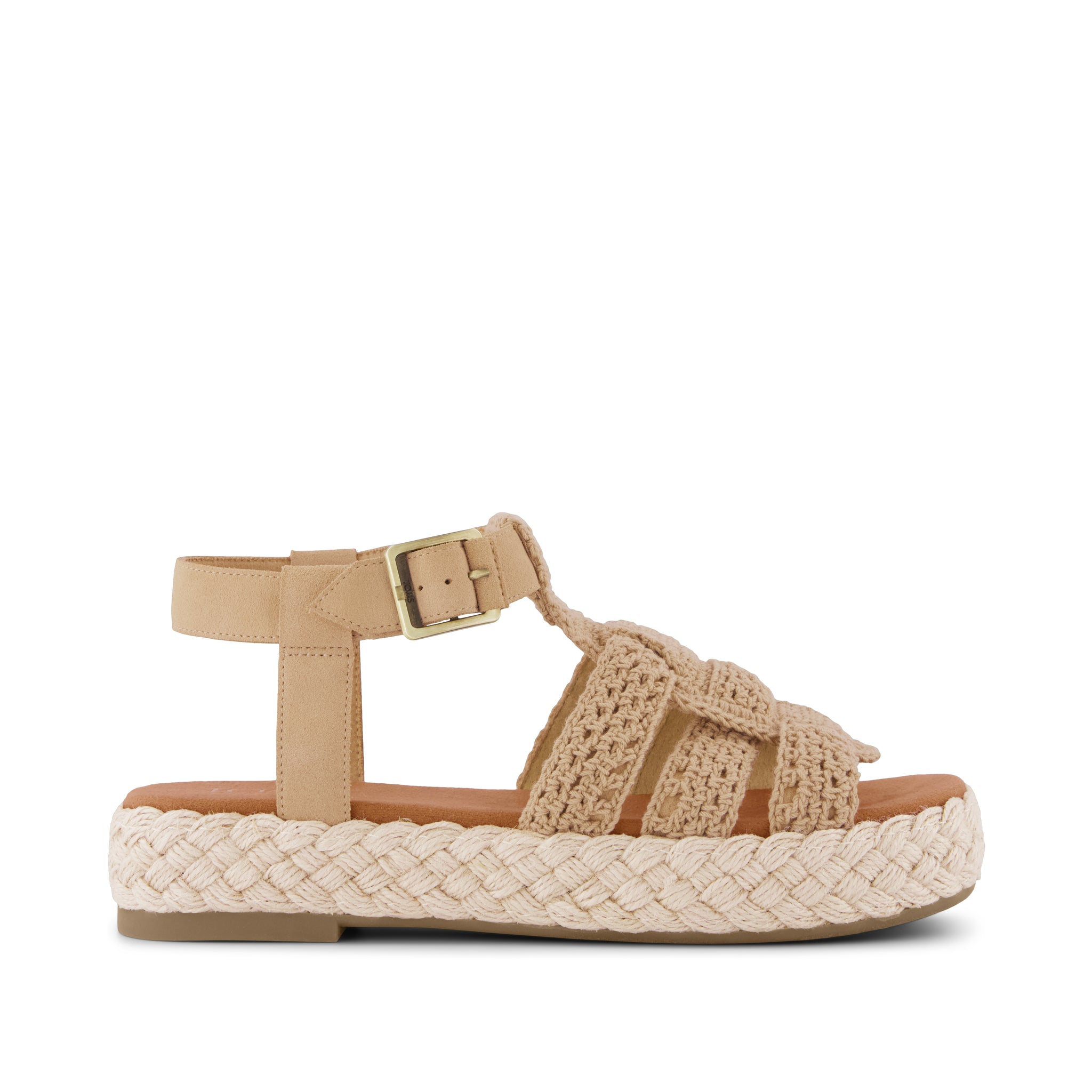 Women's Jac Fisherman Sandal Caramel Crochet | Natural | Size 7.5 | TOMS Official Site - Shoes, Accessories, & Apparel