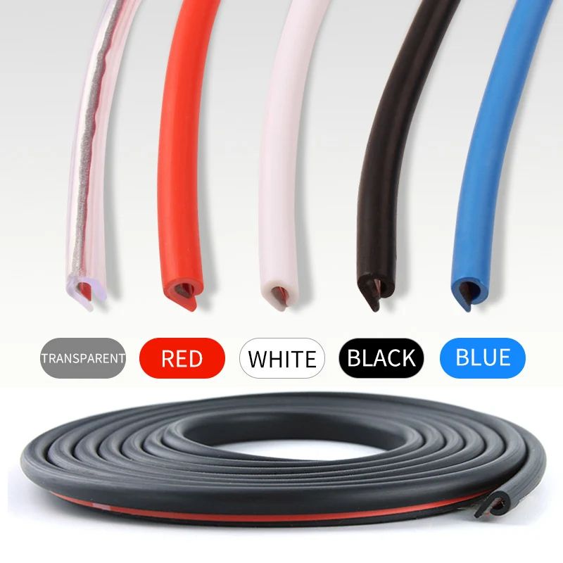 Universal Car Door Edge Protector U Shape Anti Collision Guard Strip blue 5m