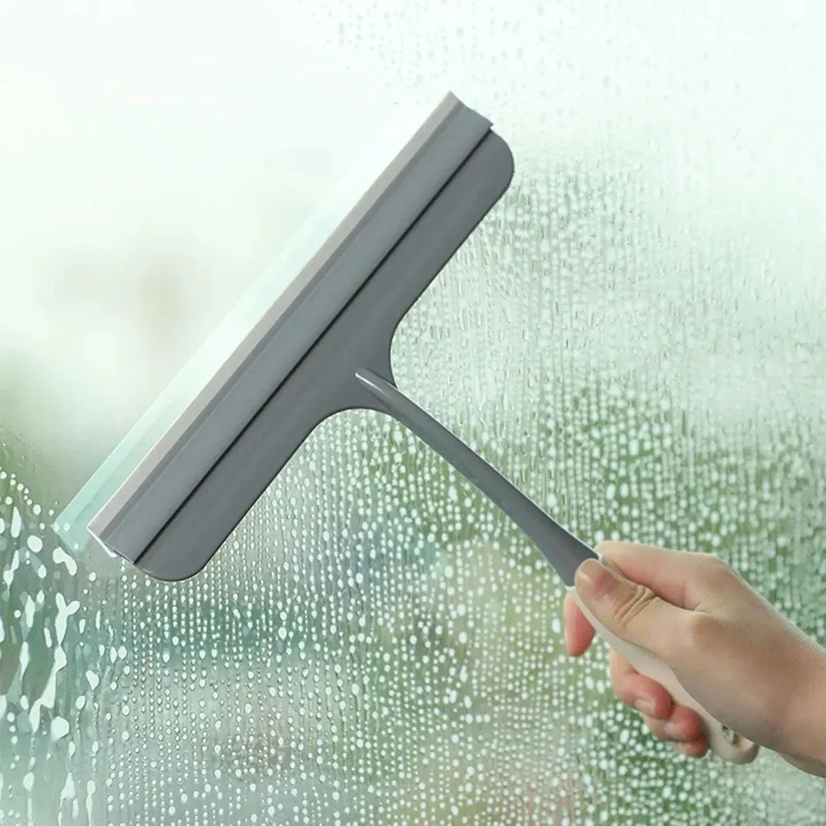 CrystalClear Shower & Window Squeegee Streak Free Glass Cleaner For Bathroom, Home & Car green