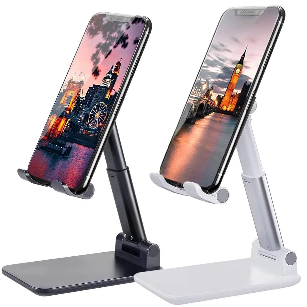 Adjustable Desktop Phone Stand Foldable & Portable Universal Mount pink