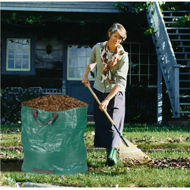 Collapsible Heavy Duty Garden Waste Bag Lawn & Leaf Storage Bag, Reusable Plastic Yard Waste Bag For Outdoor 2 pcs