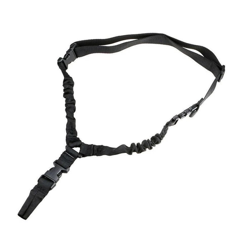 Heavy Duty Tactical Single Point Gun Sling With Quick Detach QD Buckle For Rifles & Shotguns black