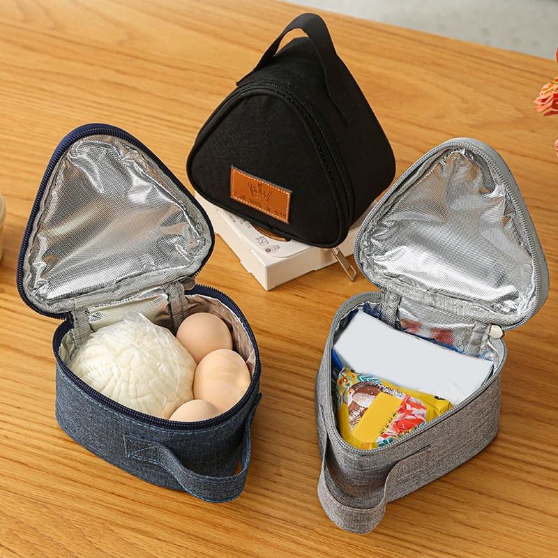 Mini Triangular Thermal Insulation Bag gray