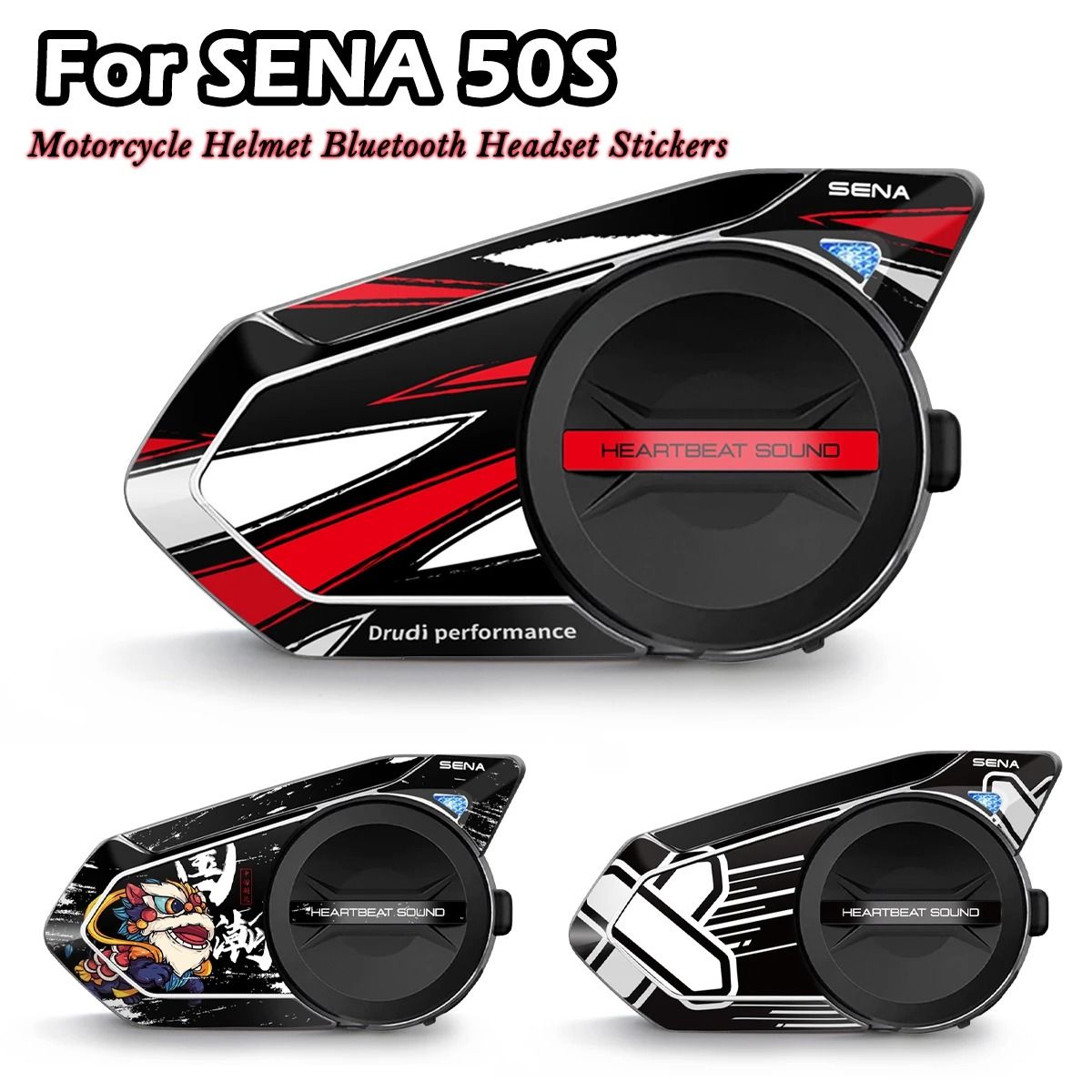 SENA 50S Bluetooth Headset Decorative Stickers | Premium Protective Decals & Aesthetic Accessories 013