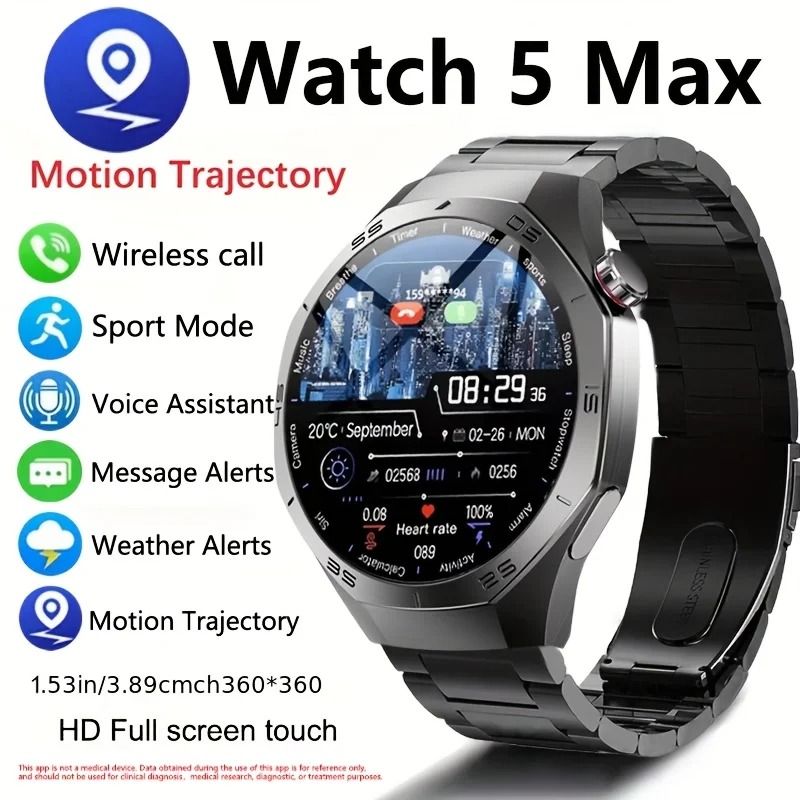 AMOLED GPS Performance Smartwatch mesh Belt Silvery