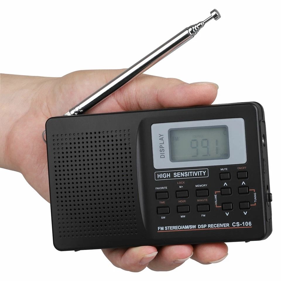Portable Radio Receiver With Digital LCD Screen And Stereo Speaker Alarm Portable Radio Receiver With Digital LCD Screen And Stereo Speaker Alarm