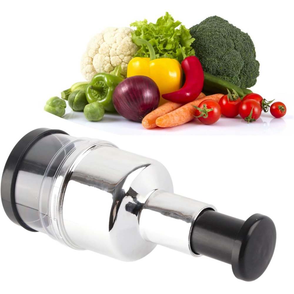 Stainless Steel Garlic Masher & Vegetable Cutter Manual Meat Grinder & Dicer Stainless Steel Garlic Masher & Vegetable Cutter Manual Meat Grinder & Dicer