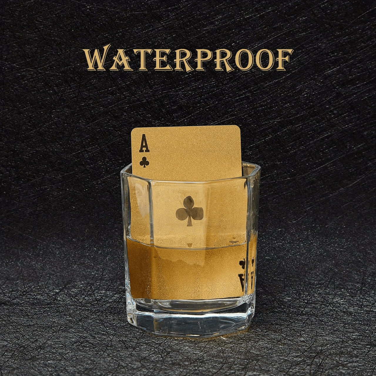 24K Gold Waterproof Playing Cards Luxury Plastic Poker Deck dubai