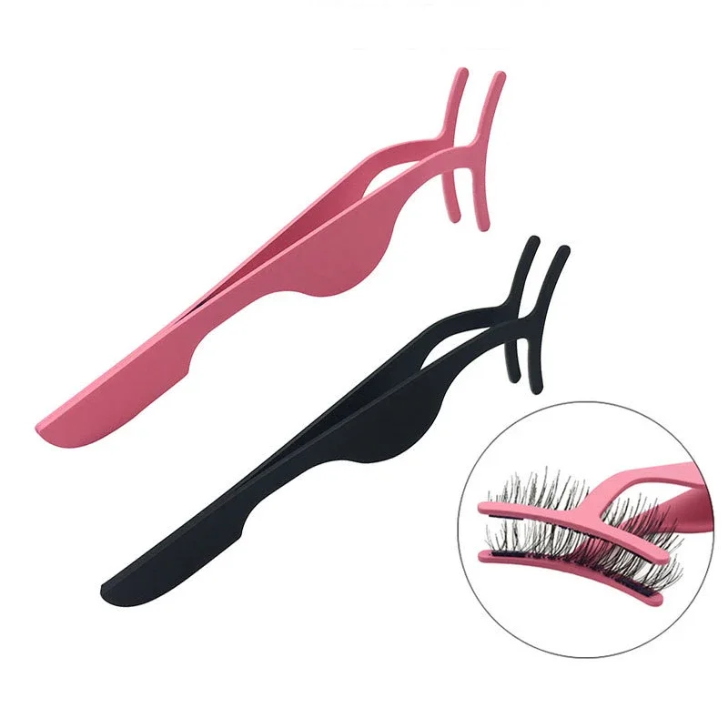 Fake Eyelash Applicator Tweezer, Professional Mink Eyelash Tools, Makeup Accessories black