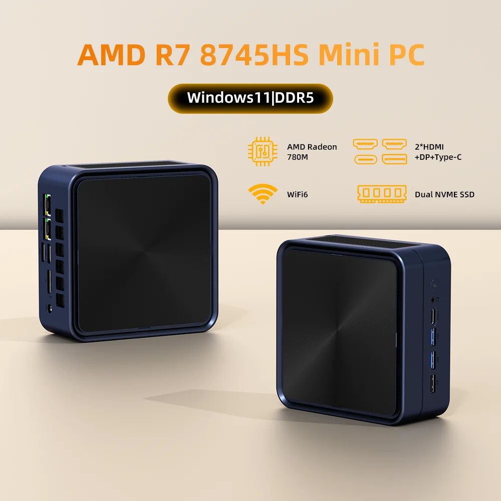 ZXIPC Ryzen Mini PC Compact Desktop With DDR5 And 4K Support zhr R5 6600h 16g Ram 512g Ssd
