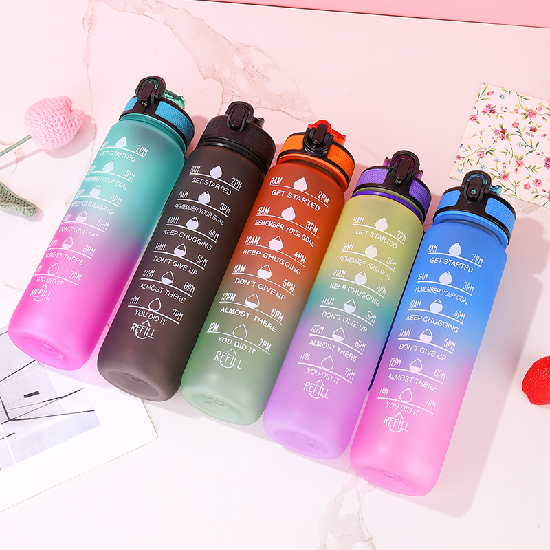 Free Leak Proof Sports Water Bottle Portable Shatterproof Cup For Hiking, Travel & Gym black