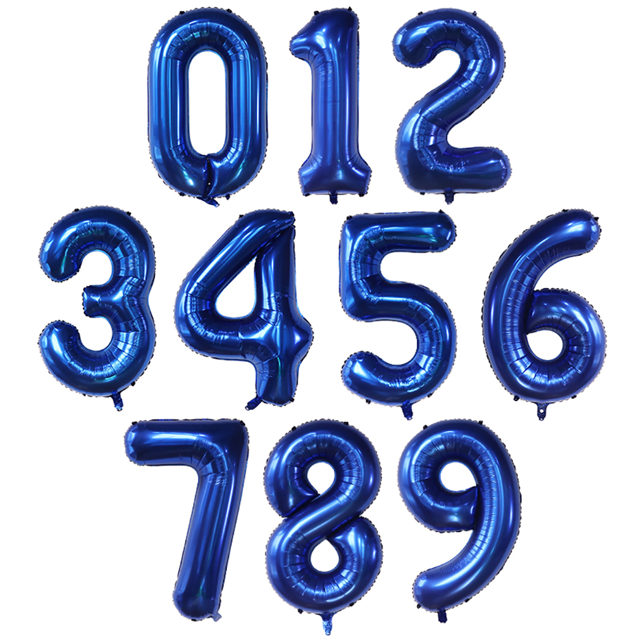 Dark Blue Number Foil Balloon Perfect For Kids' Birthday Parties, Baby Showers, Graduations & More! 9