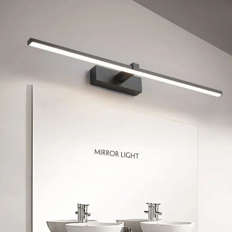 Modern Waterproof LED Vanity Mirror Light Bar For Bathroom Wall black 60cm tricolor Light