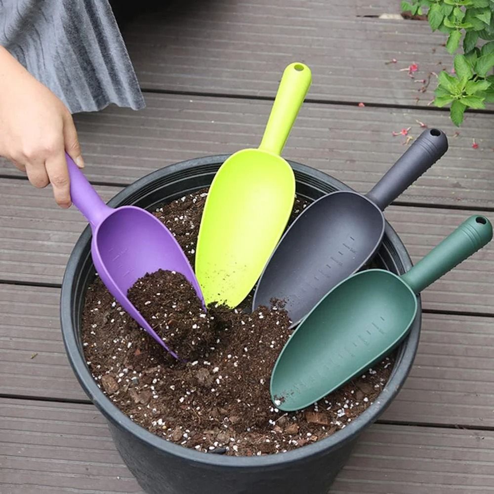 Multi Function Garden Hand Trowel Heavy Duty Soil Scoop For Planting, Digging, And Pet Food black