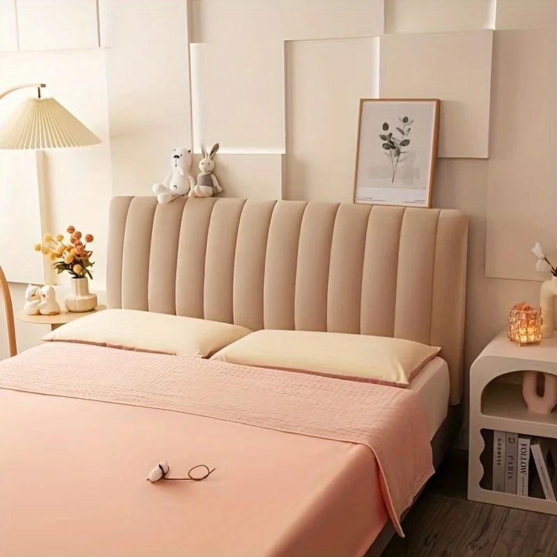 Luxury Velvet Quilted Headboard Cover offwhite w39.37 H27.56 In