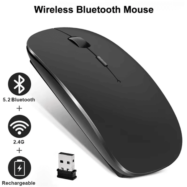 FlexiConnect Universal Bluetooth Wireless Mouse Silent Portable Mouse For Laptop, Tablet & PC white