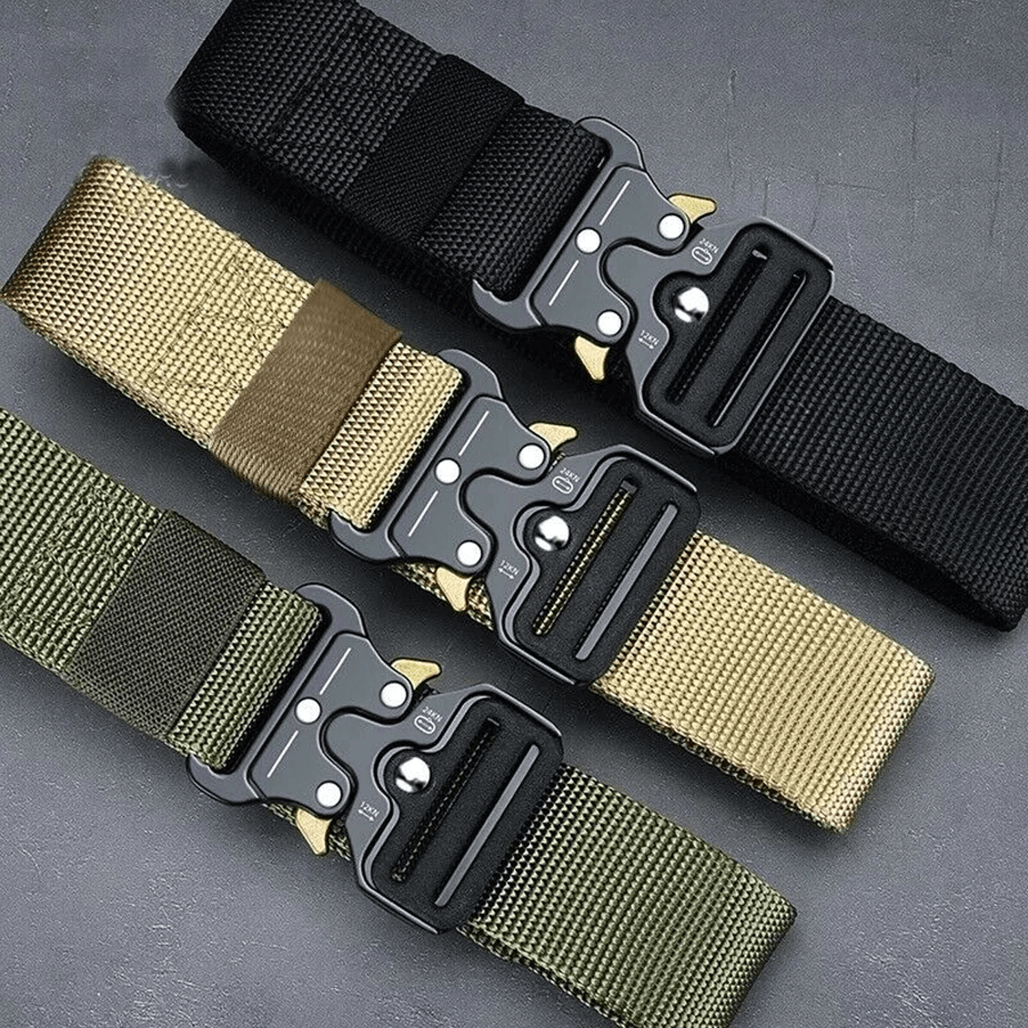 Military Tactical Adjustable Belt Quick Release For Men green