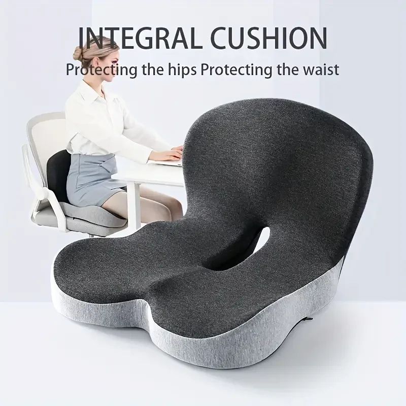 Ergonomic Seat Cushion With Backrest For Office Comfort light Green 31.5 31.5 In