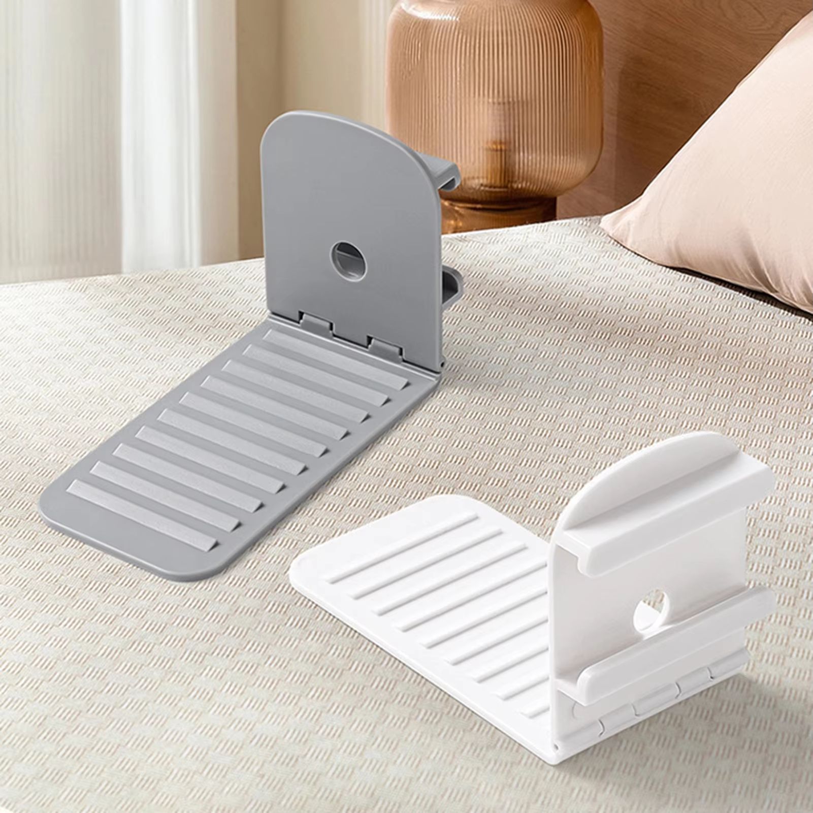 Adjustable Plastic Bed Cover Fixing Clip, Multi Functional Non slip Bed Sheet Holder For Household Use grey