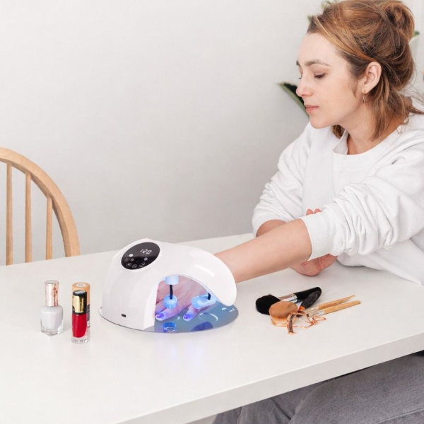 Professional LED UV Nail Light Gel Polish Curing Lamp With Adjustable Timer pink