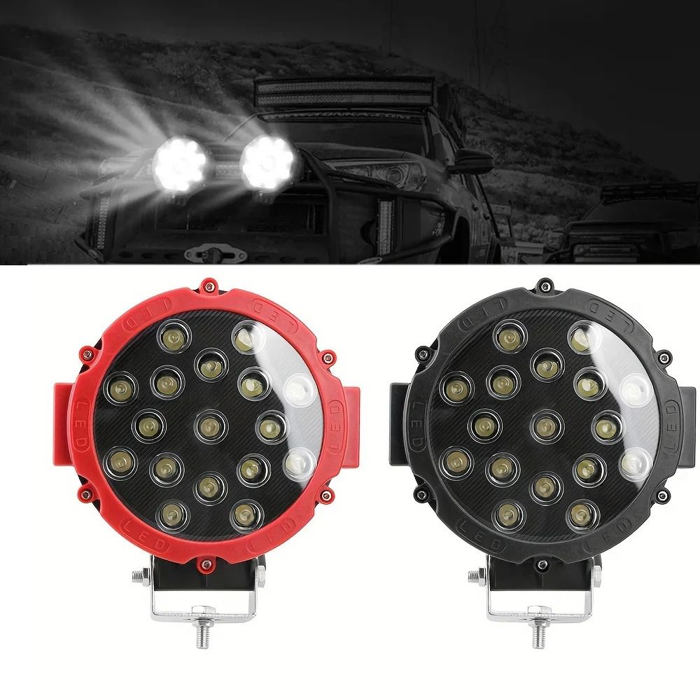 51W High Intensity LED Off Road Spotlight | IP66 Waterproof Driving Light For Trucks, Jeeps & SUVs black