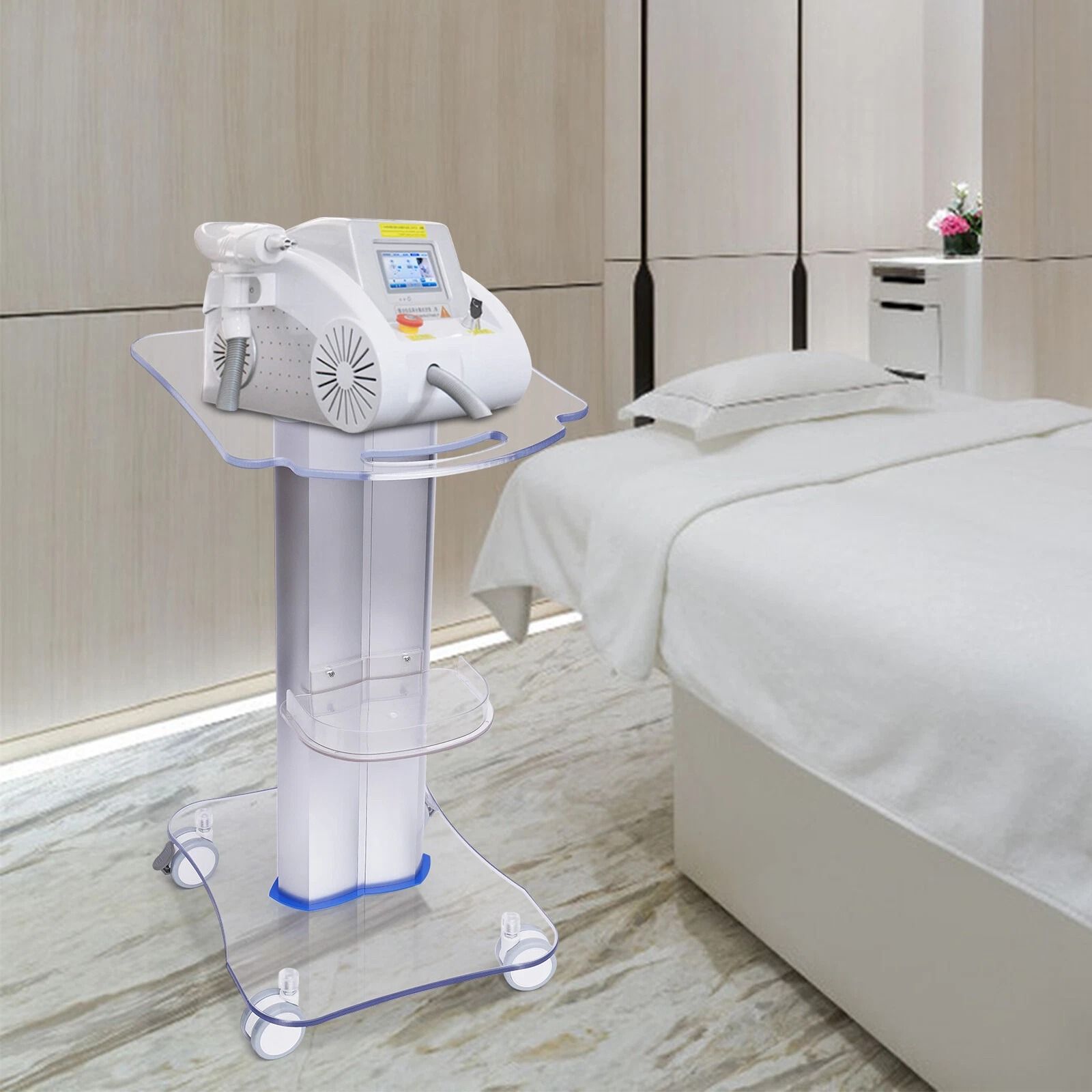 Beauty Salon Rolling Trolley Cart, SPA Storage Equipment Organizer Stand Beauty Salon Rolling Trolley Cart, SPA Storage Equipment Organizer Stand