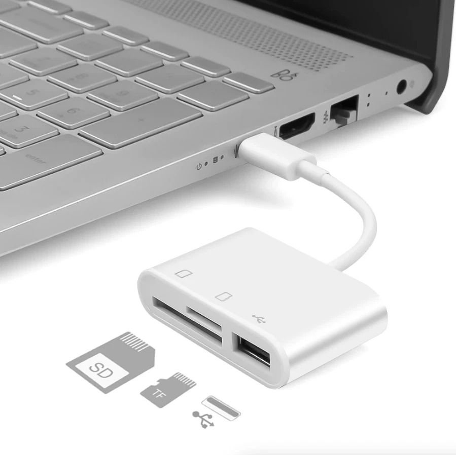 USB C Hub Adapter With SD Card Reader Type C Converter For MacBook Pro And Laptops USB C Hub Adapter With SD Card Reader Type C Converter For MacBook Pro And Laptops